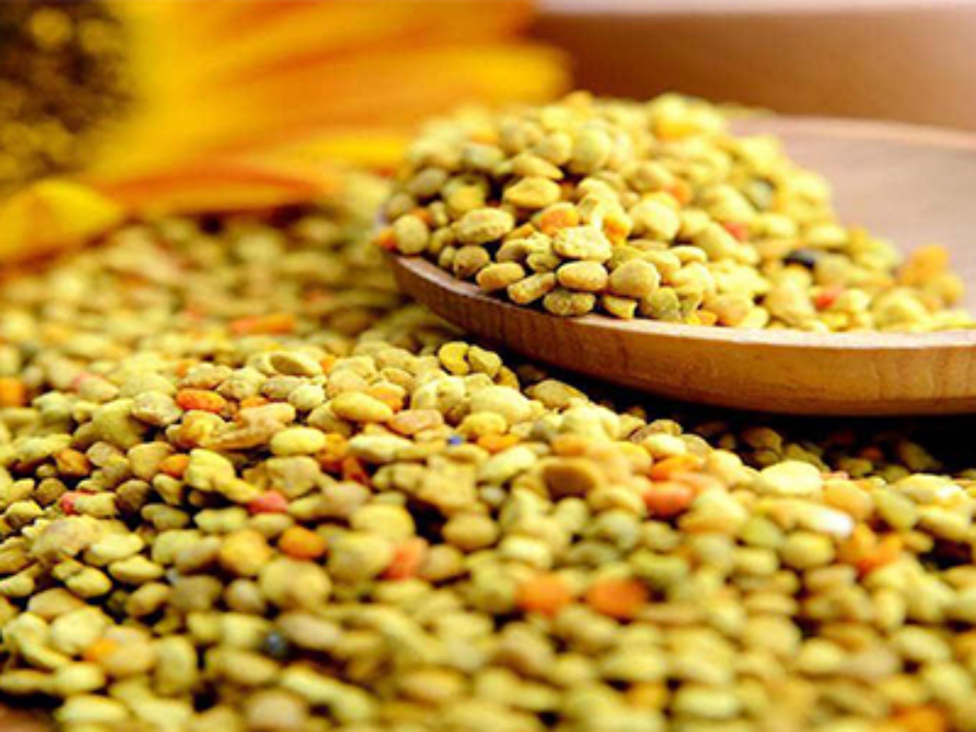 Aplicación del polen de abeja