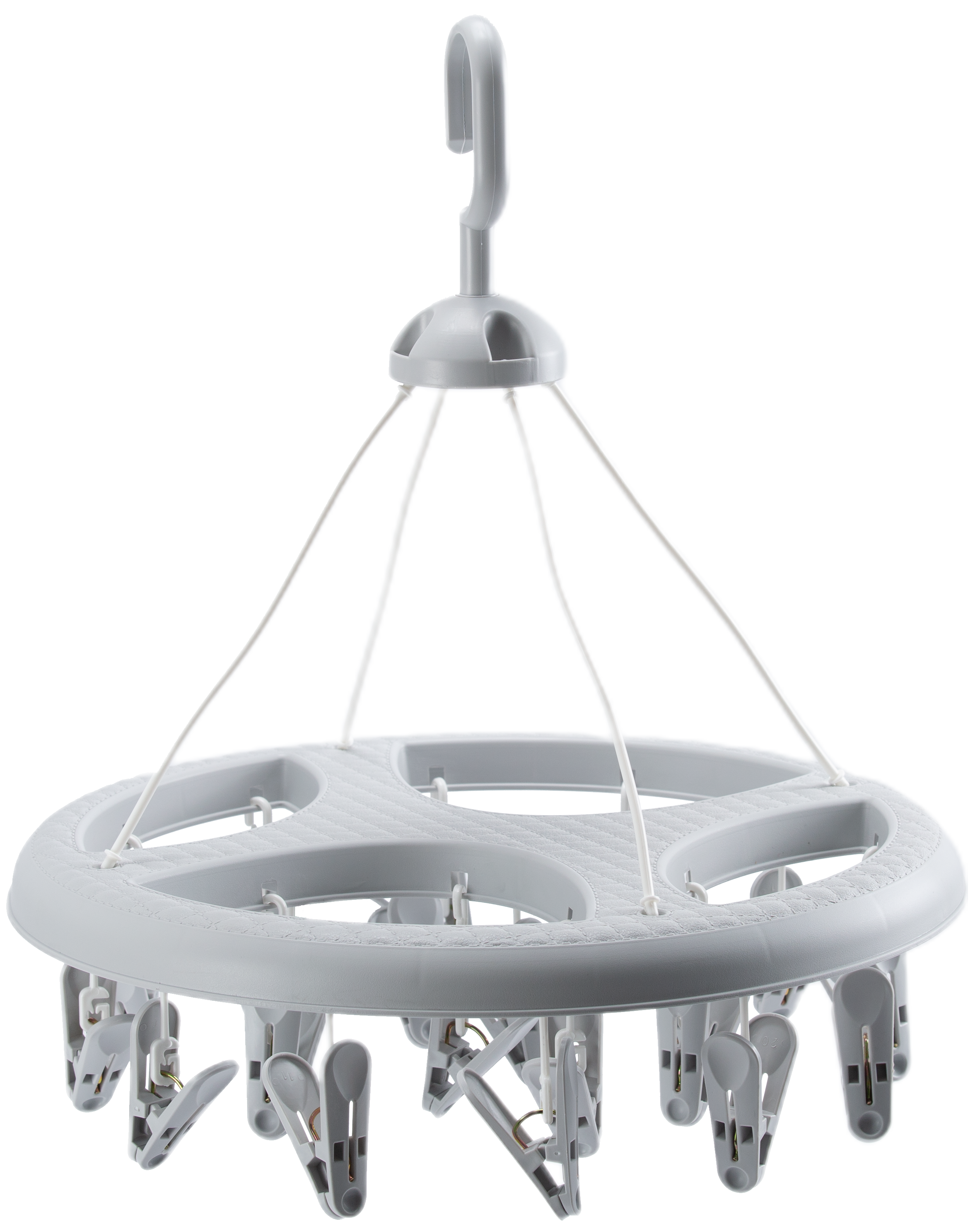 SOLELY SY595 Thickened Round Hanging Drying Rack with 20 Clips details