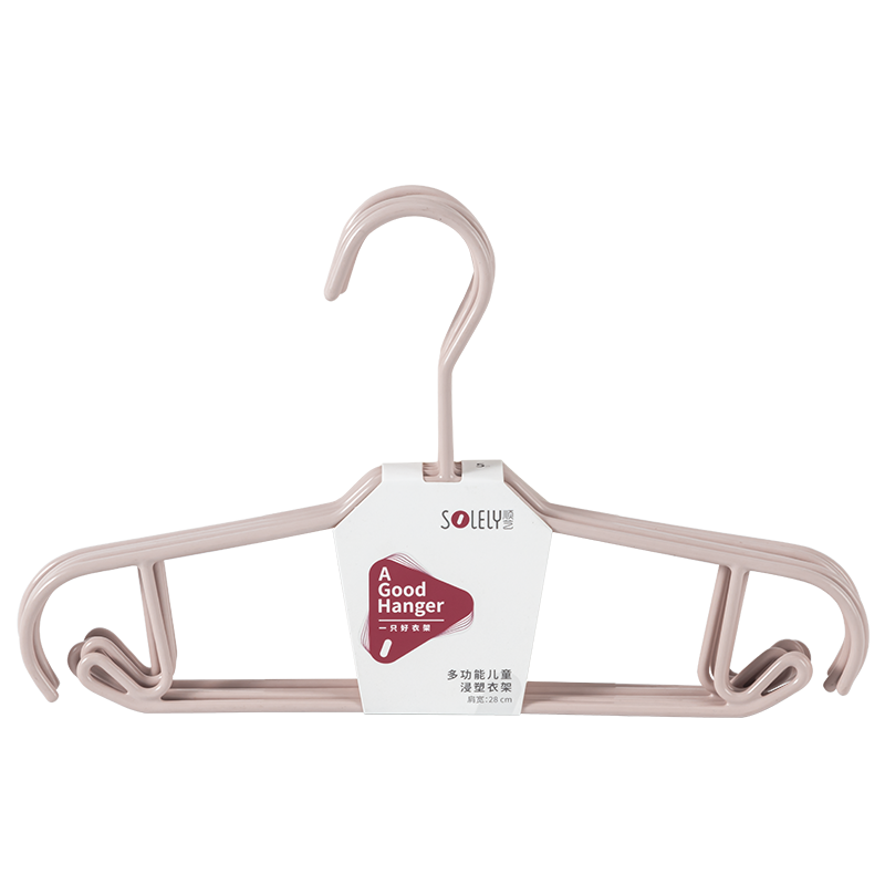 SOLELY SY034 11'' Multi-function Kids Plastic Coating Hanger manufacture