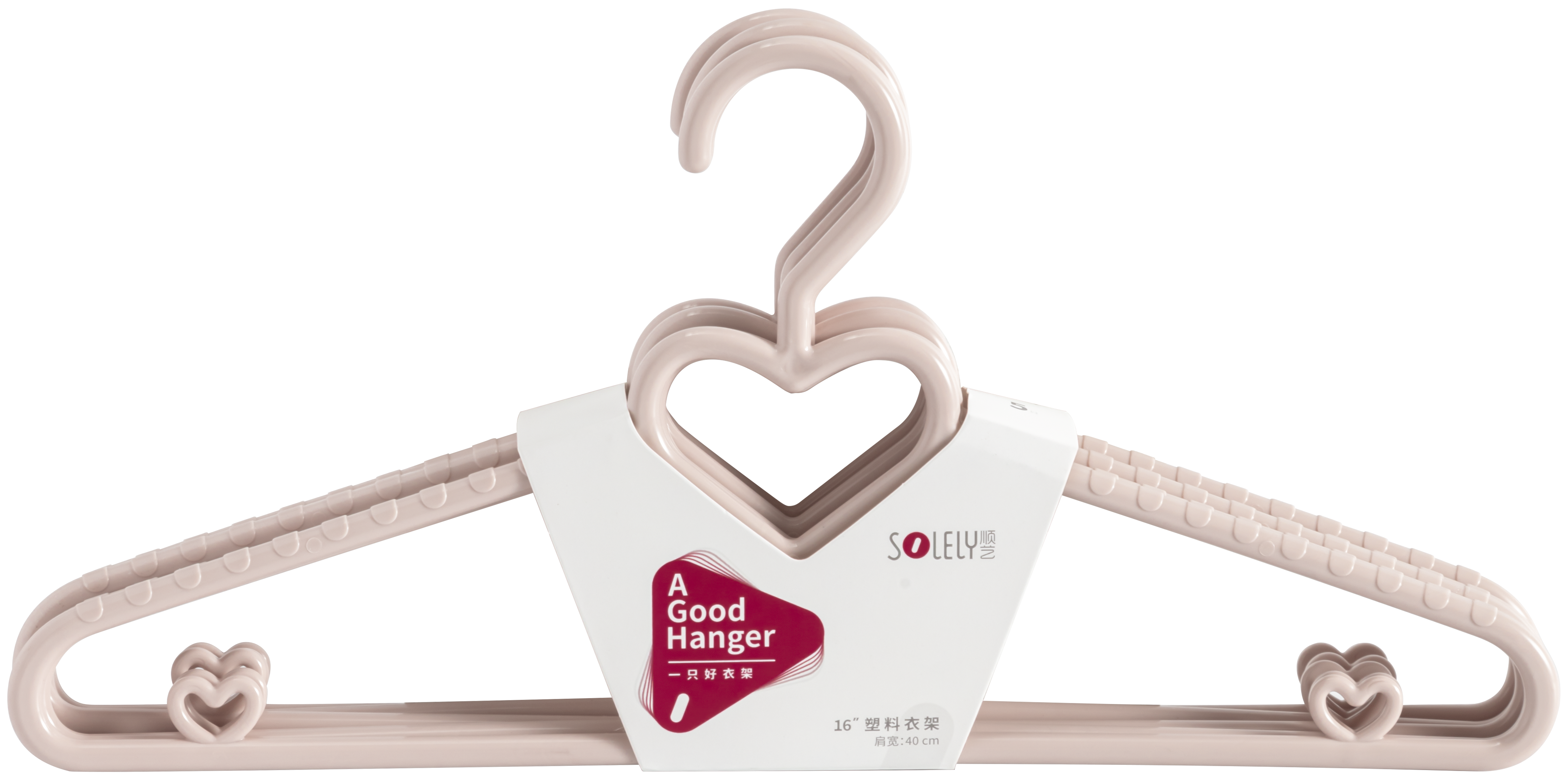 SOLELY SY822 16" Plastic Hanger with Heart decoration factory