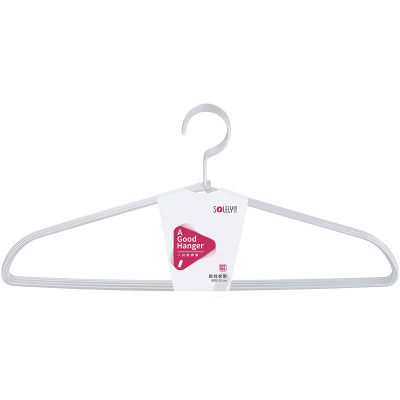 SOLELY SY380 factory wholesale hotsale drip dry non-slip Aluminum Clothes Wire Hanger details