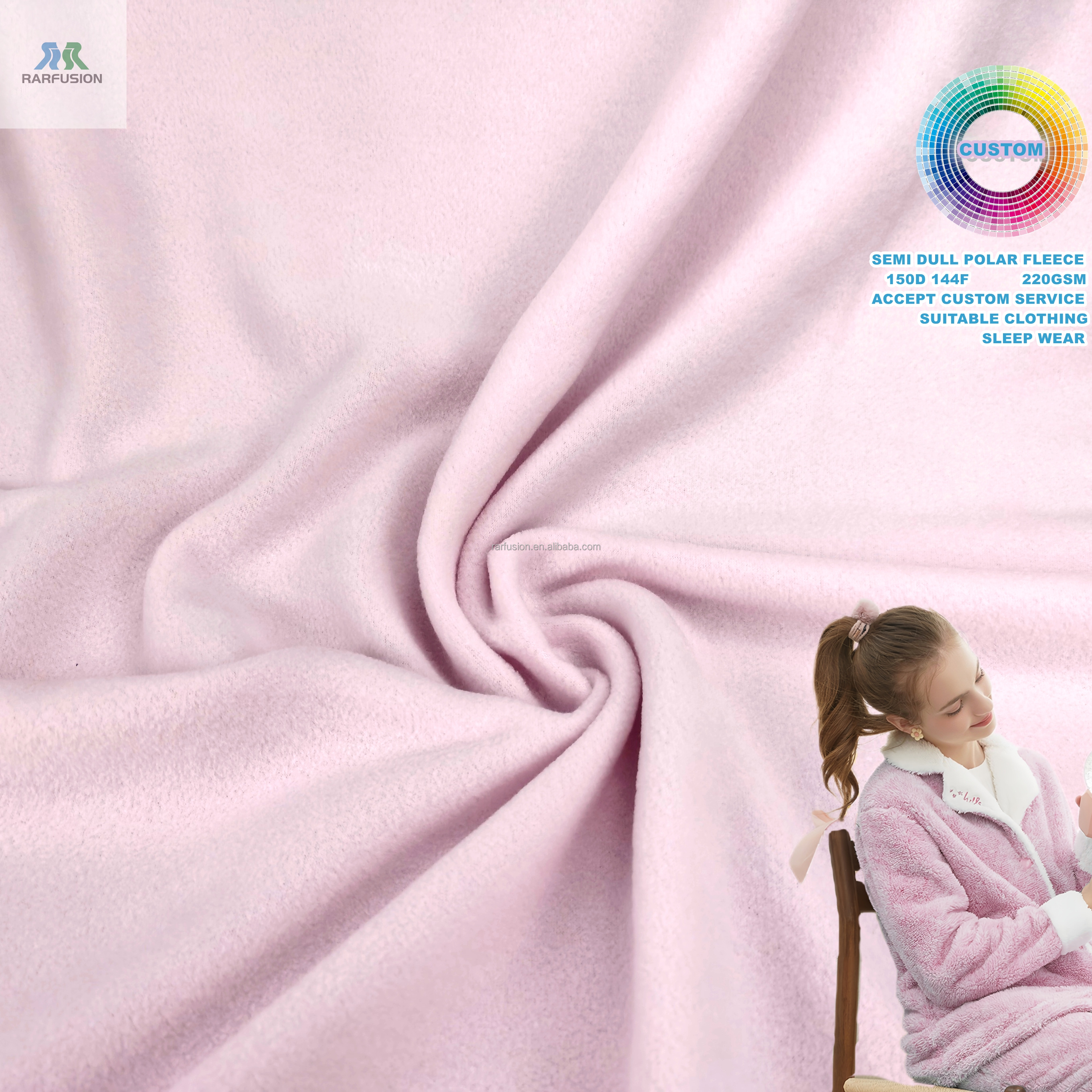 Custom Printed Polar Fleece Fabric details