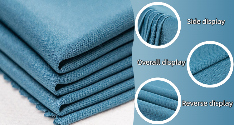 Plain Dyed Knitting Fabric Double Side Polyester Flat Fabric supplier