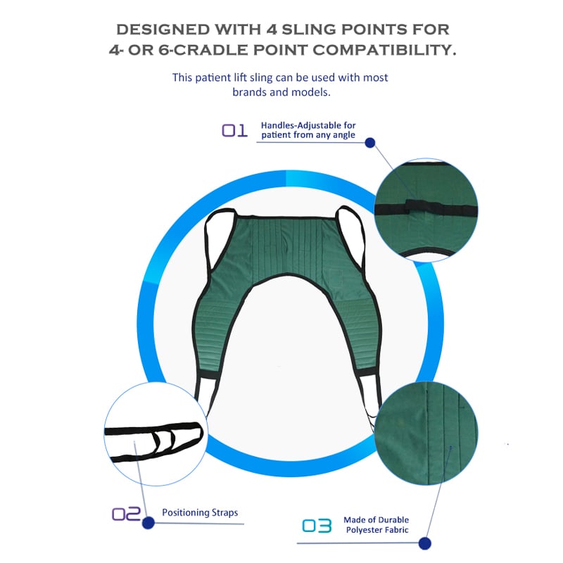 application (2) Divided Leg Padded U-Sling without Head Support-CGSL206 supplier