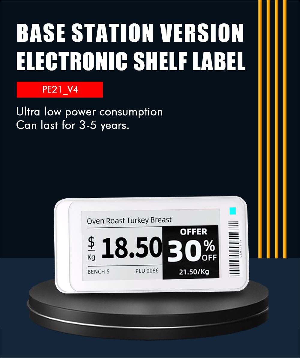 Factory Price 2.13 Inch E ink ESL Supermarke Electronic Shelf Label Price tag Shelf Label Digital Labels Demo Kit manufacture