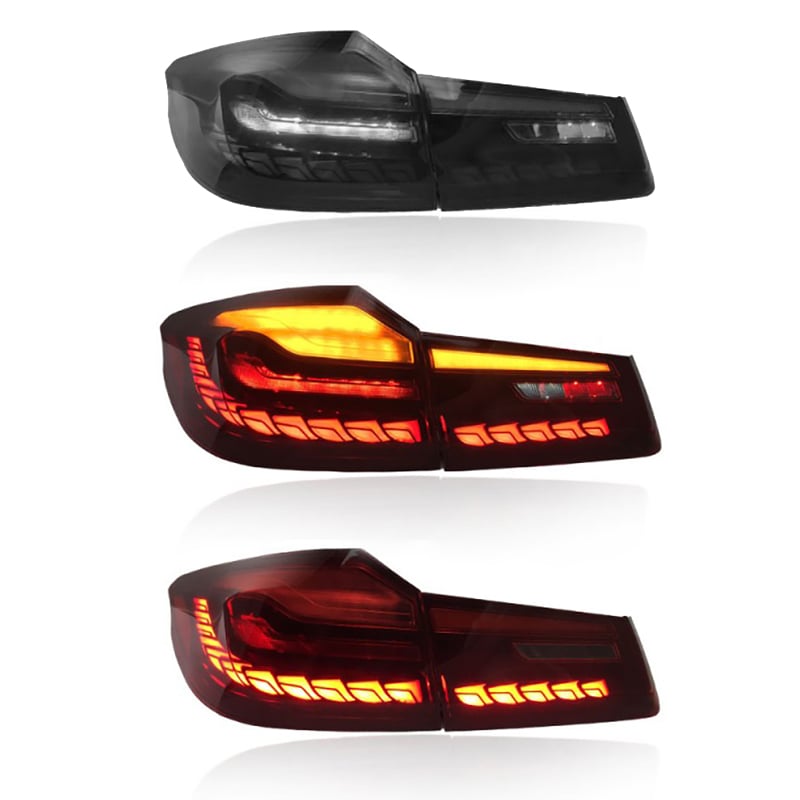 High quality products for BMW 5 Series G30 G38 led taillights 2017-2021 5 Series G30 Dragon Scale red taillights rear lights manufacture