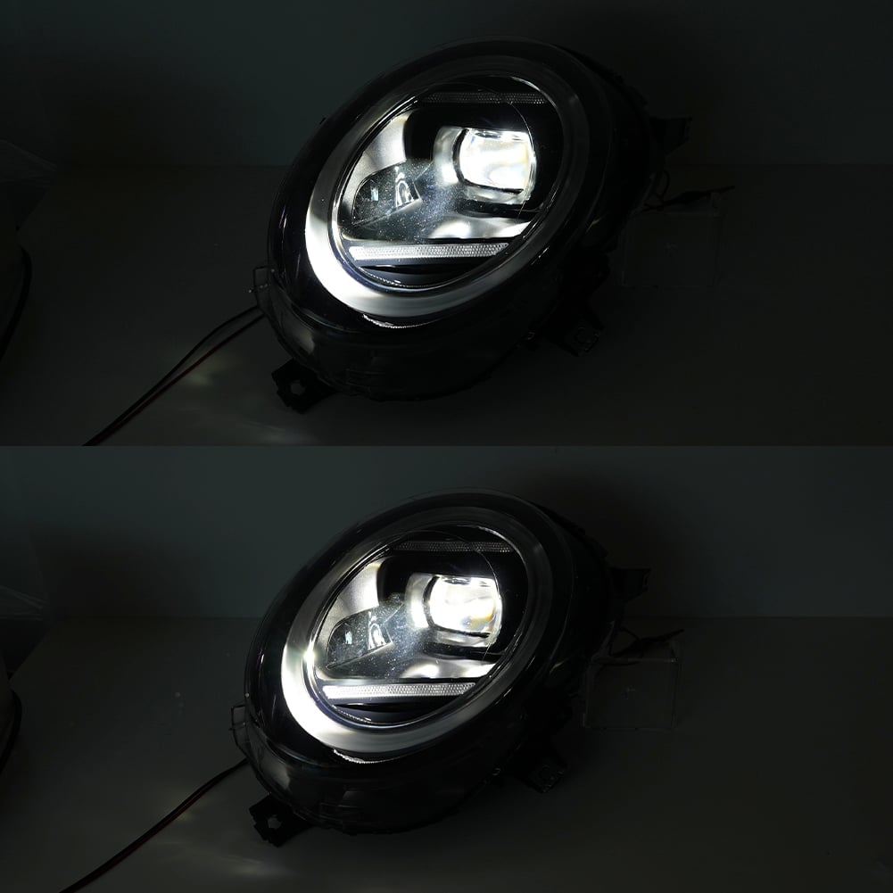 Modified upgrade colorful gradient LED headlights daily running lights for BMW Mini Cooper F56 head lamp head light 2013-2018 details
