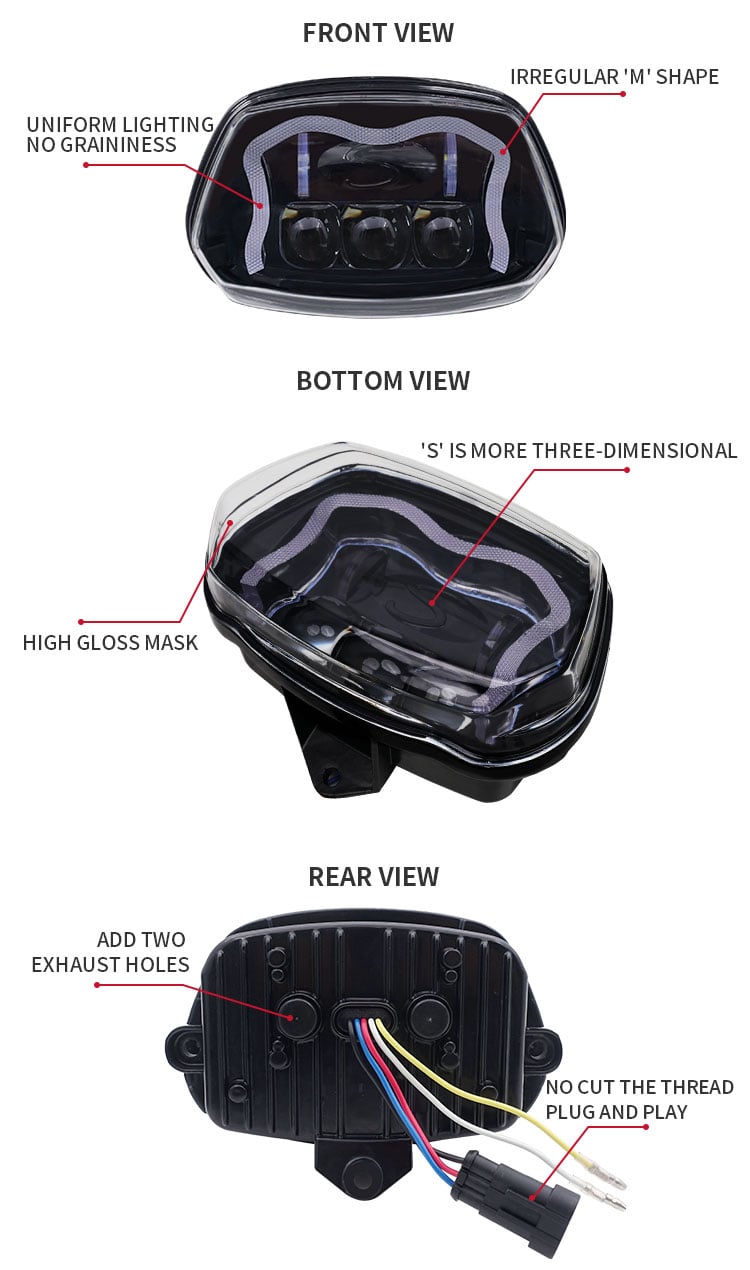 2022 new original high beam and low beam DRL motorcycle headlight for Vespa Sprint manufacture