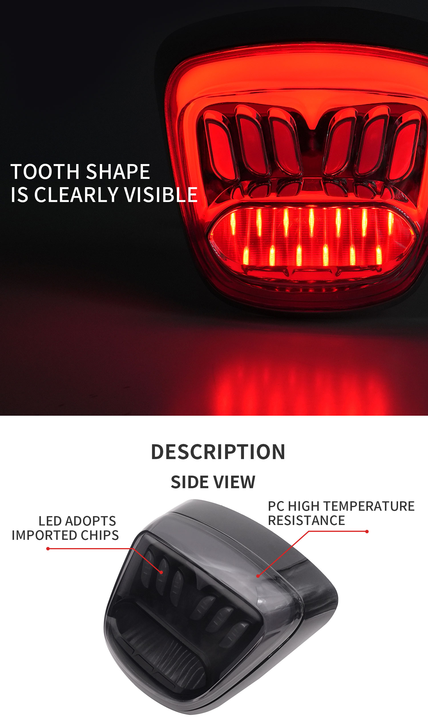 Genuine level10 monster billed light rear stop tail lamp for vespa sprint primavera manufacture