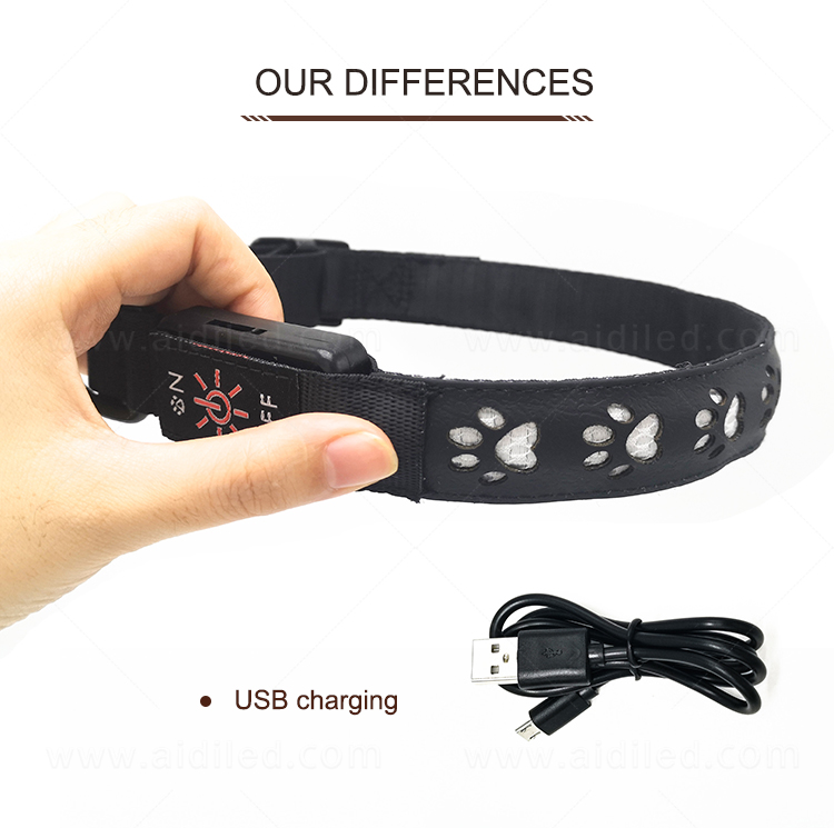 Collier à LED pour chien AIDI-C14