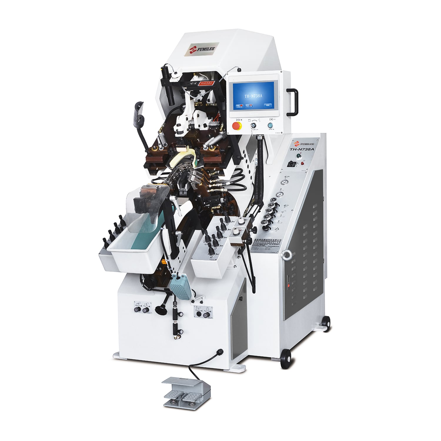 Máquina automática para montar puntas de los pies con control de memoria por computadora FC-N738A de 9 pinzas