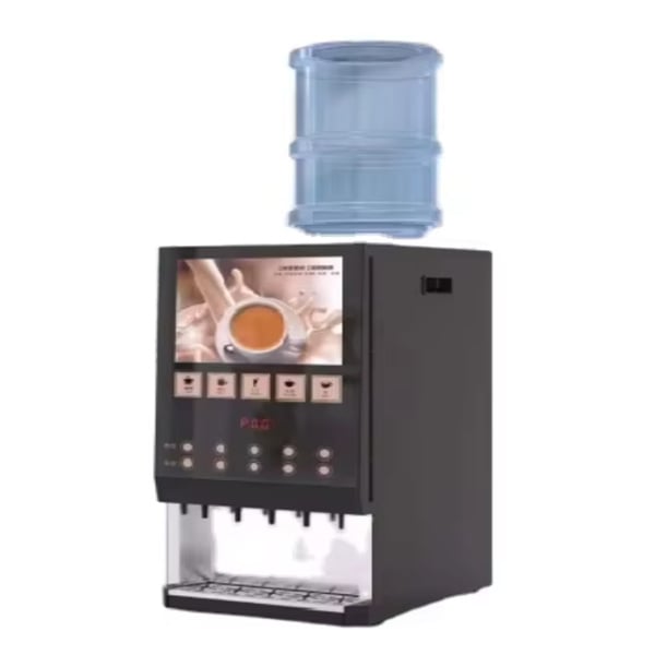 La varietà di bevande disponibili da una macchina per il caffè vending
