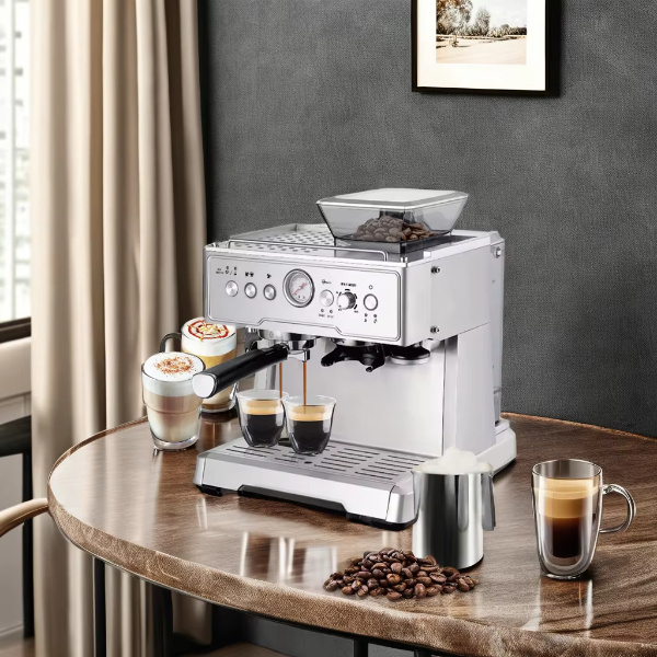 Produce barista-quality coffee at home with a bean grinding coffee machine.