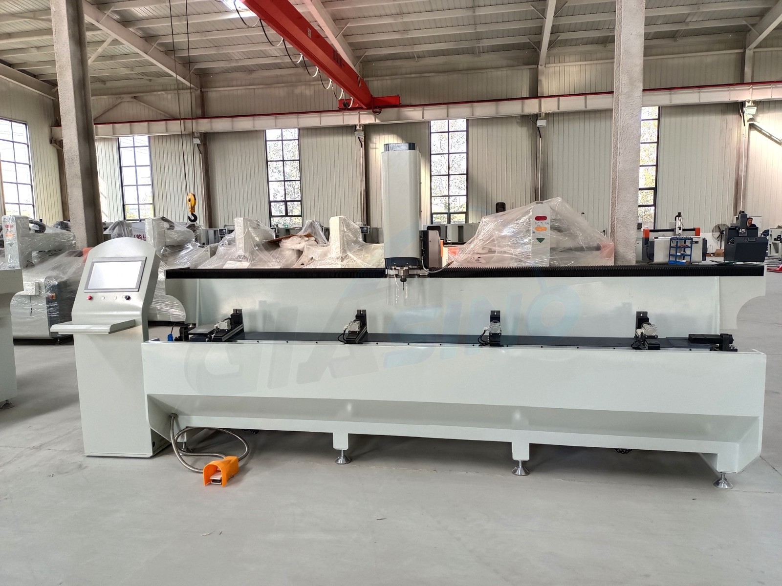 1a7ea349-7314-4e05-a004-d47b808d8afb Aluminum Profile 3 Axis CNC Drilling Milling Machine factory