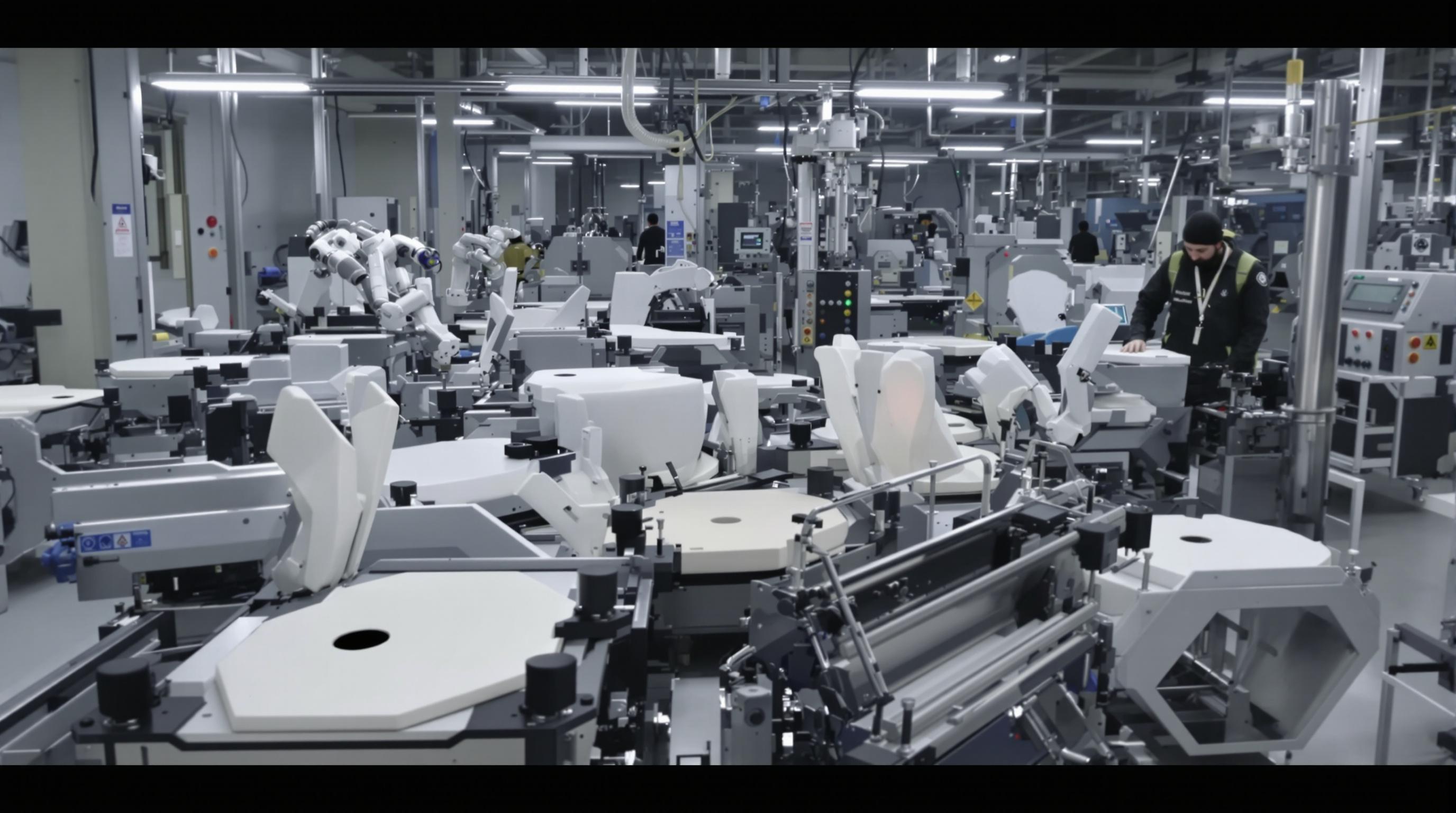 Automated thermoforming machines shaping back protectors in a factory