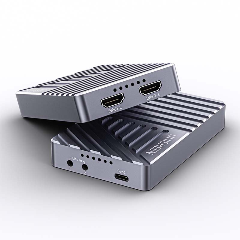 UC3300H-Plus Dual 4K HDMI Video Capture Box – 2-Channel 4K30, USB 3.1 Gen 2, Plug-and-Play UVC for Multi-Camera Production