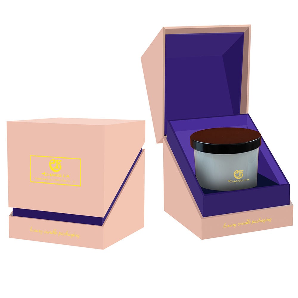 Changfa Glass Candel' Jar With Gift Packaging Box And Metal Lid For Scented Canlde