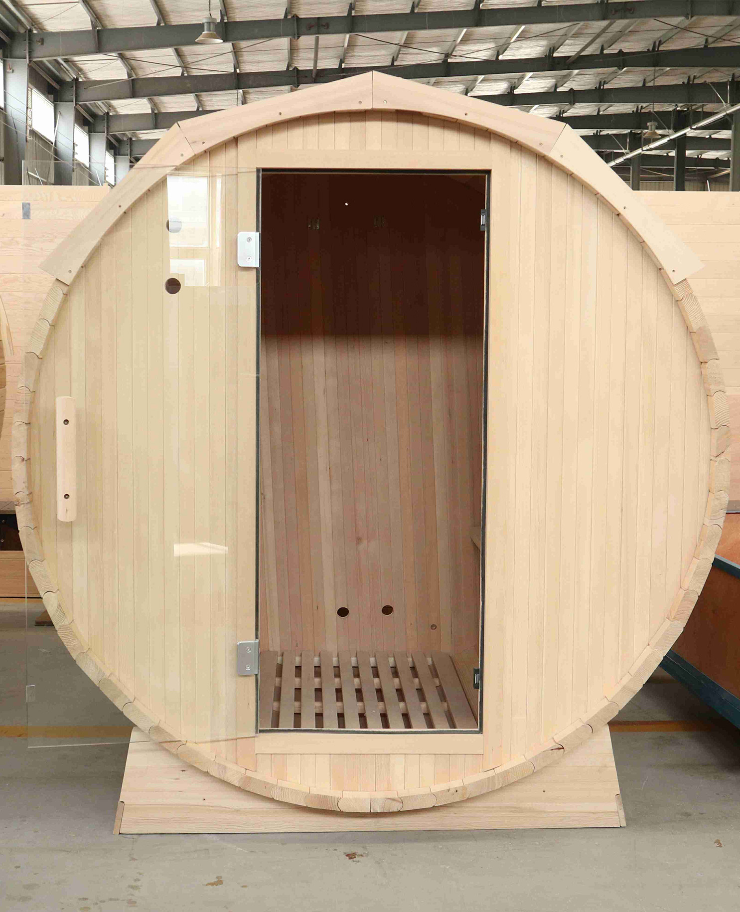 ODM OEM 2025 Traditional Cedar Dry Steam Sauna Circle Sauan for 4 Person manufacture