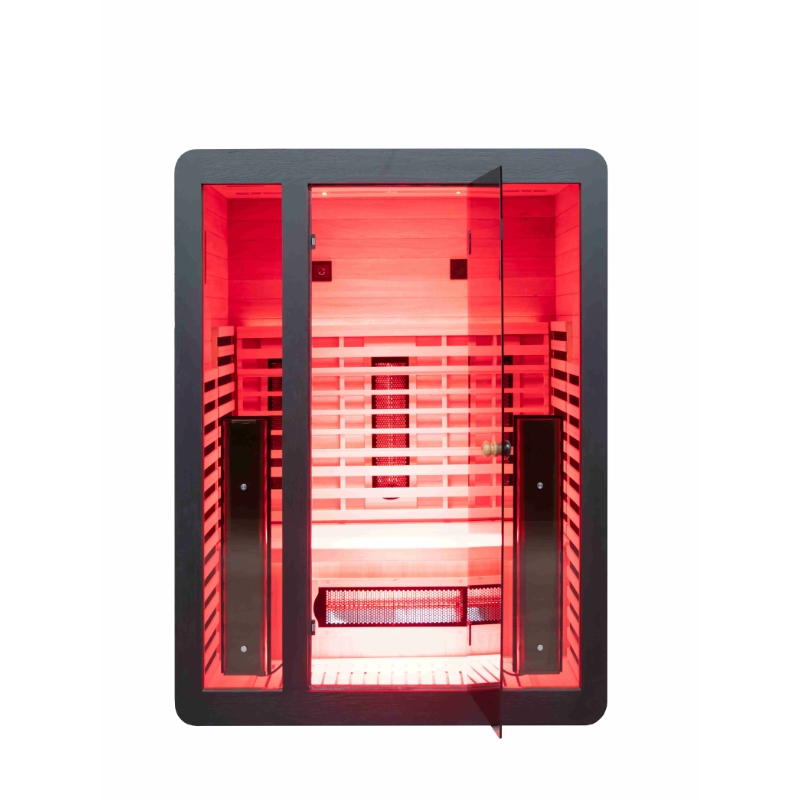 New Model Factory Direct Sale Far Infrared Sauna Room for 2 Person with Red Light Therapy Lamps supplier