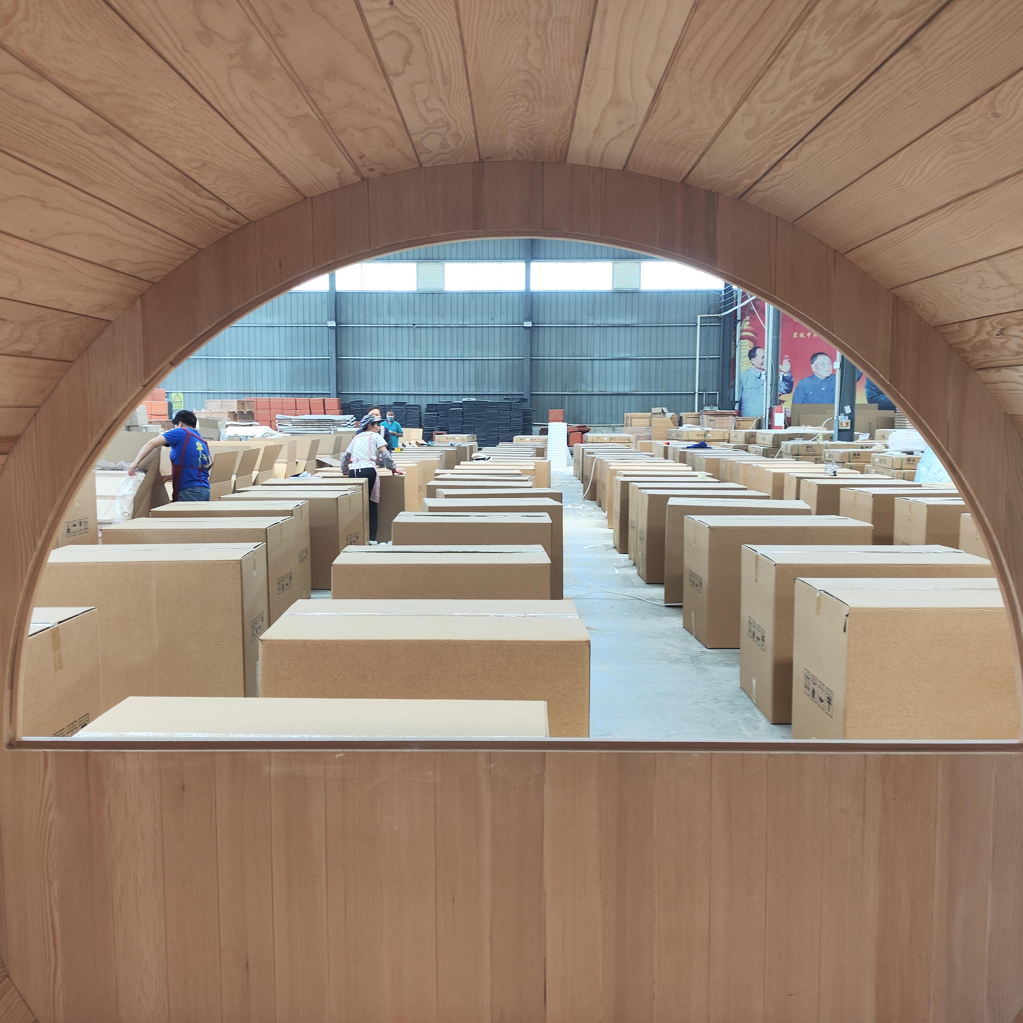 Modern Outdoor Sauna Room Barrel Sauna Room Dry Steam Sauna  Harvia Stove manufacture