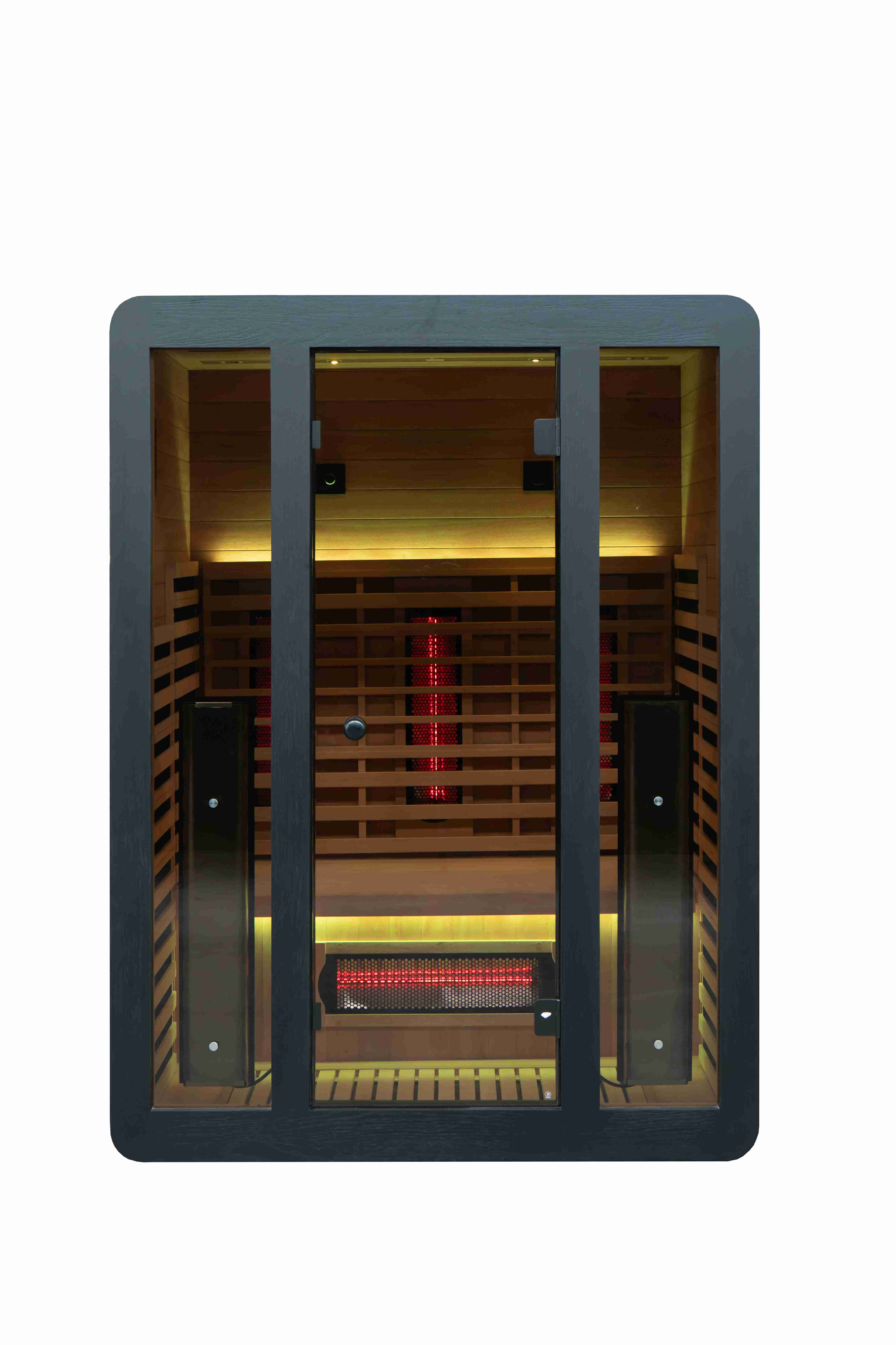 New Model Factory Direct Sale Far Infrared Sauna Room for 2 Person with Red Light Therapy Lamps manufacture
