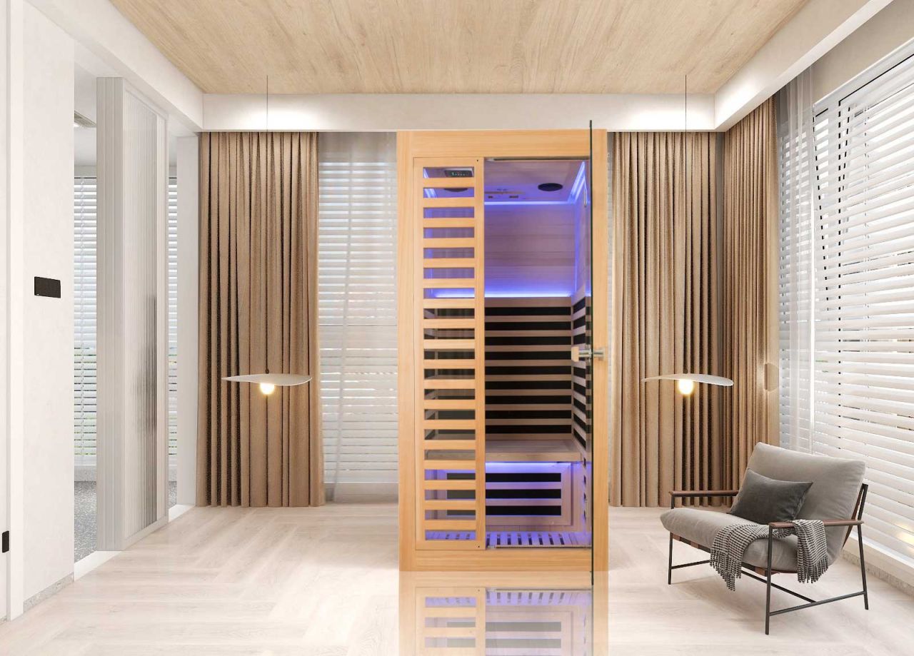 Experience the benefits of sauna therapy in the comfort of your own outdoor oasis.