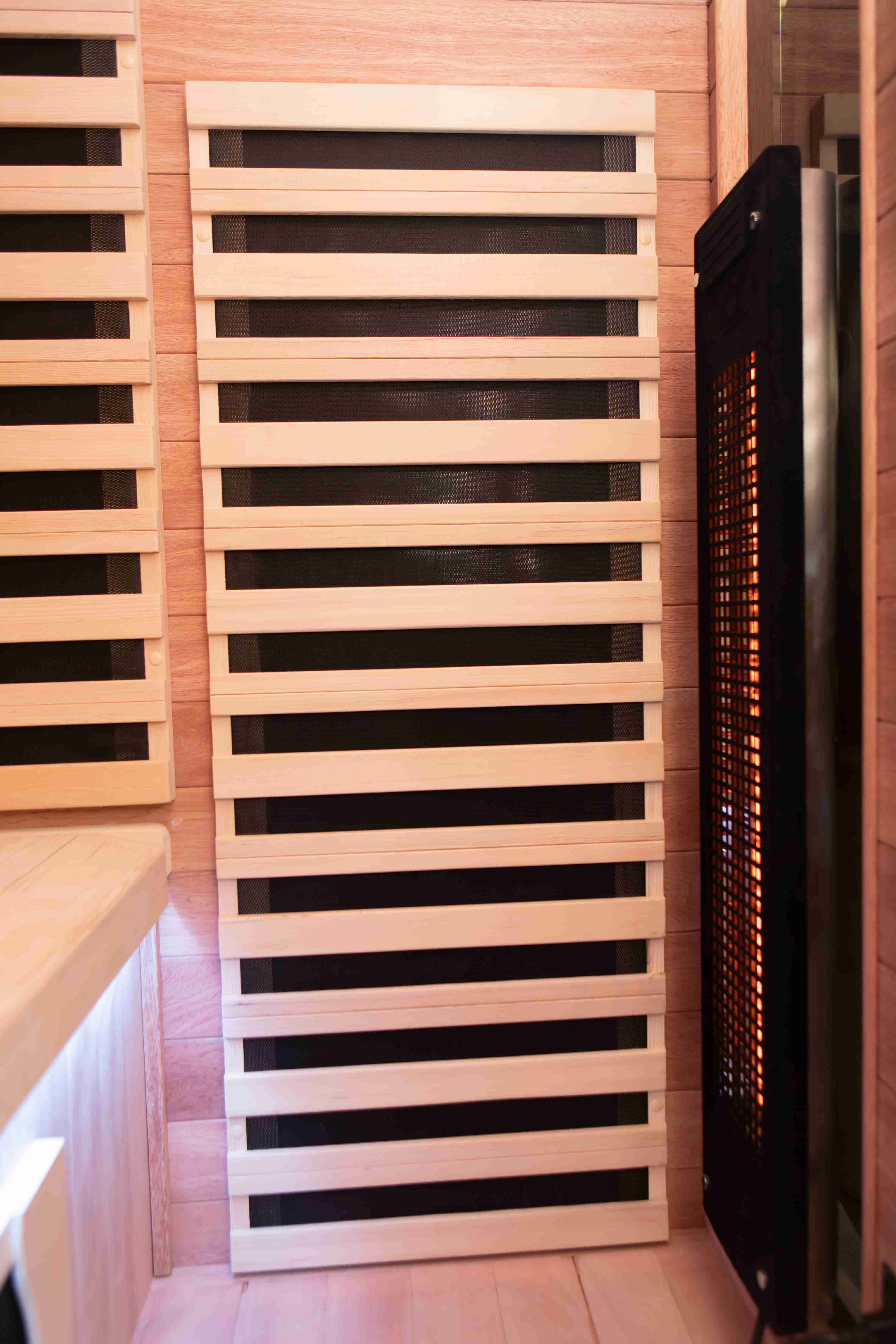 New Model Factory Direct Sale Far Infrared Sauna Room for 2 Person with Red Light Therapy Lamps details