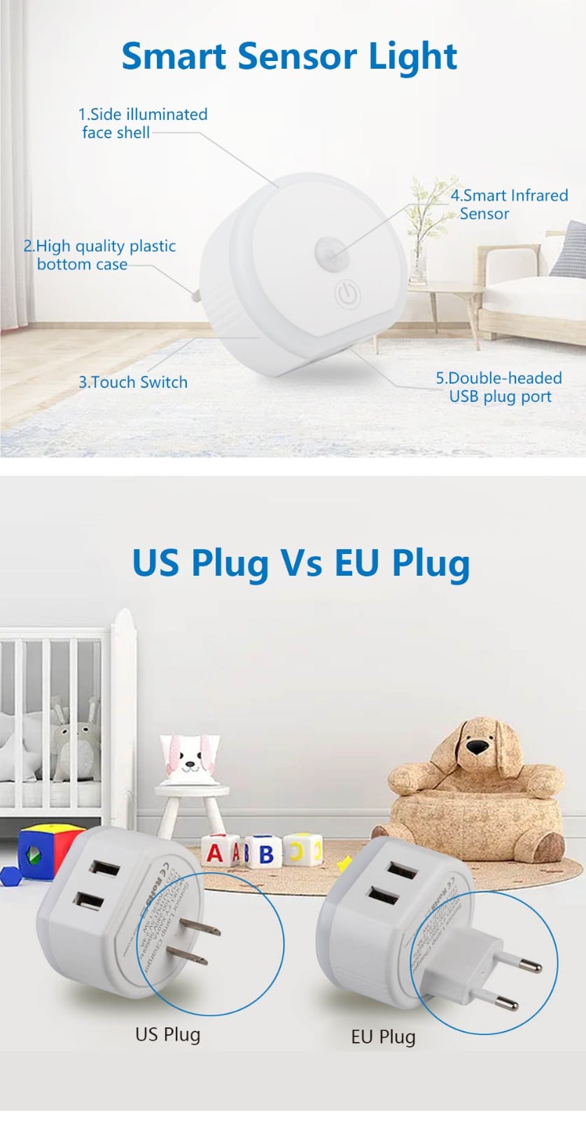 Little Night Light Versatile USB-Powered Plug-In Charging Night Light with Convenient Connectivity factory