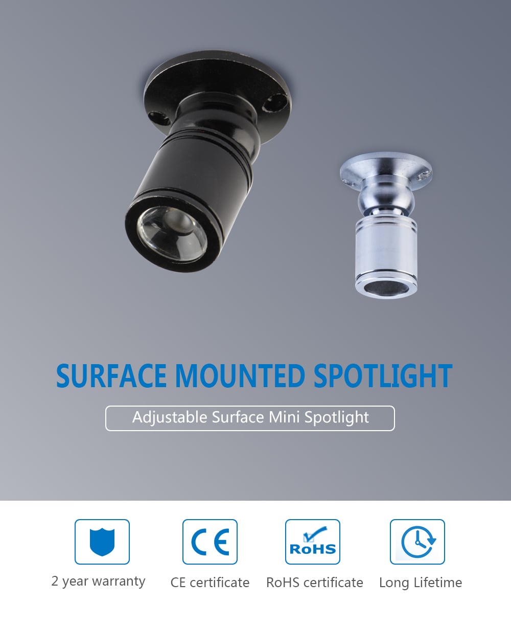 spot light spec (1) 100v-120v led spot light 1W indoor lighting wall mounted spot light HX-011 factory