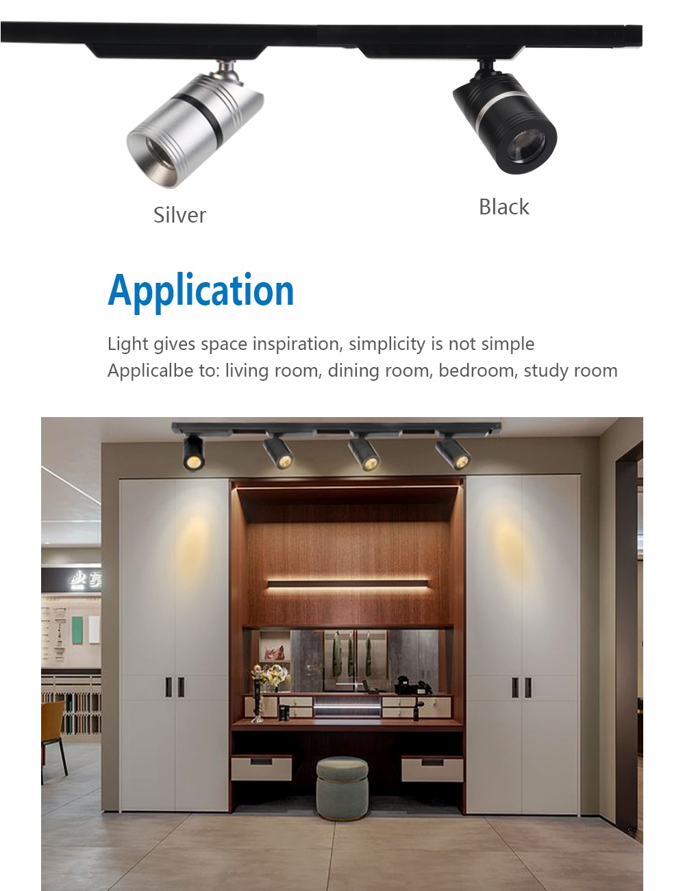 track light_01 (3) Energy efficient 24v 5w Indoor Magnetic Track Lighting Easy-to-Install manufacture