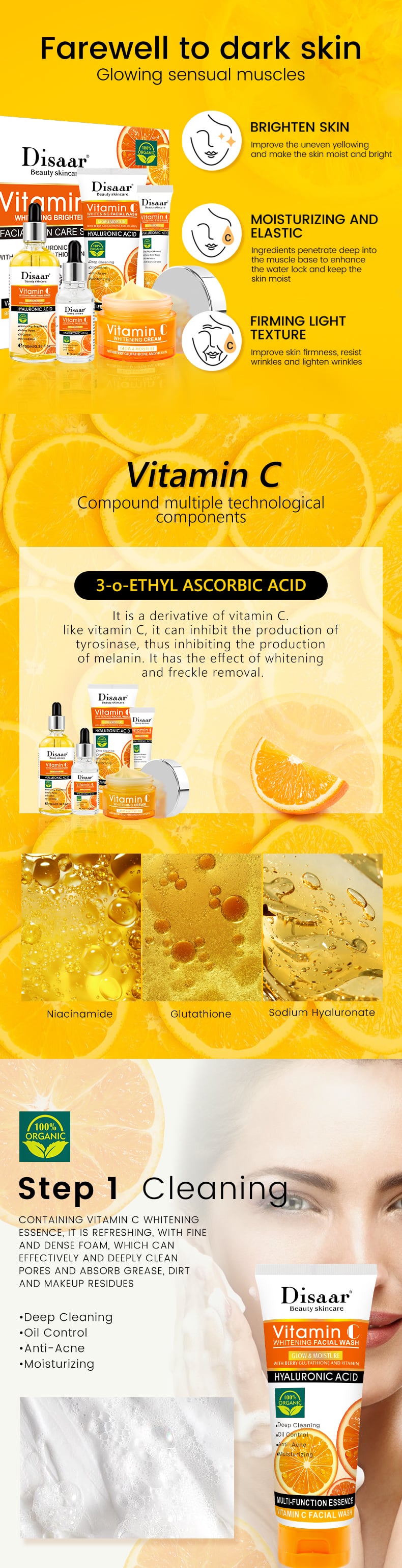 Vitamin C facial care set for distributors