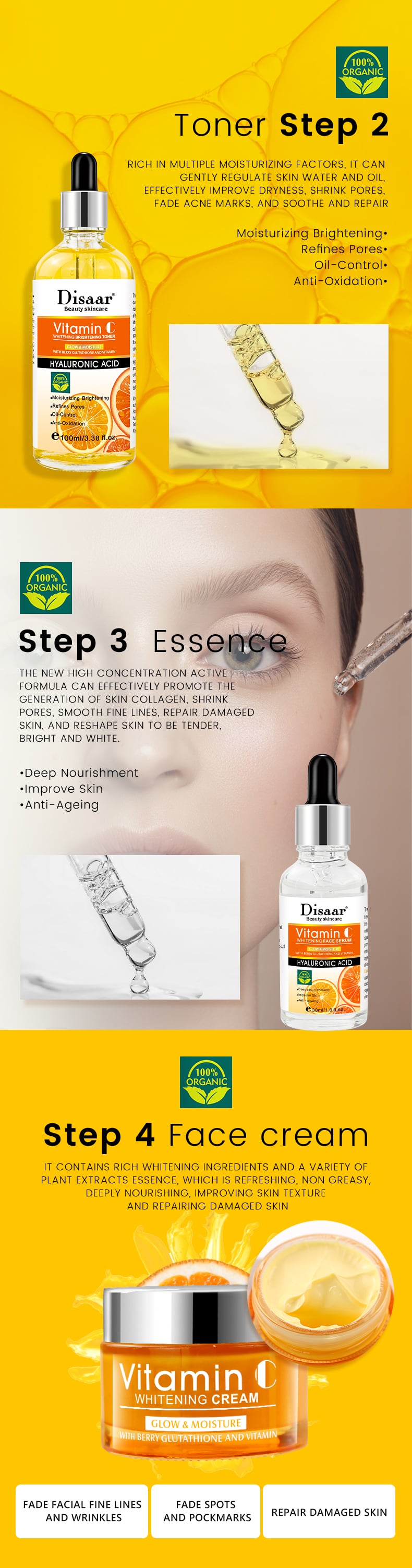 Brightening skincare set for private label buyers