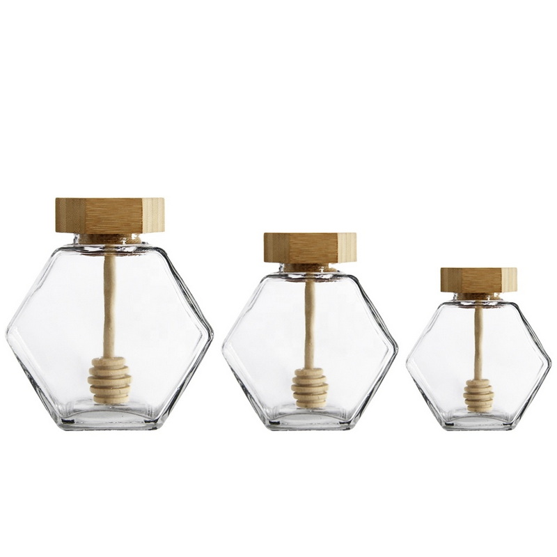 100ml 220ml Glass Honey Jar And Dippers