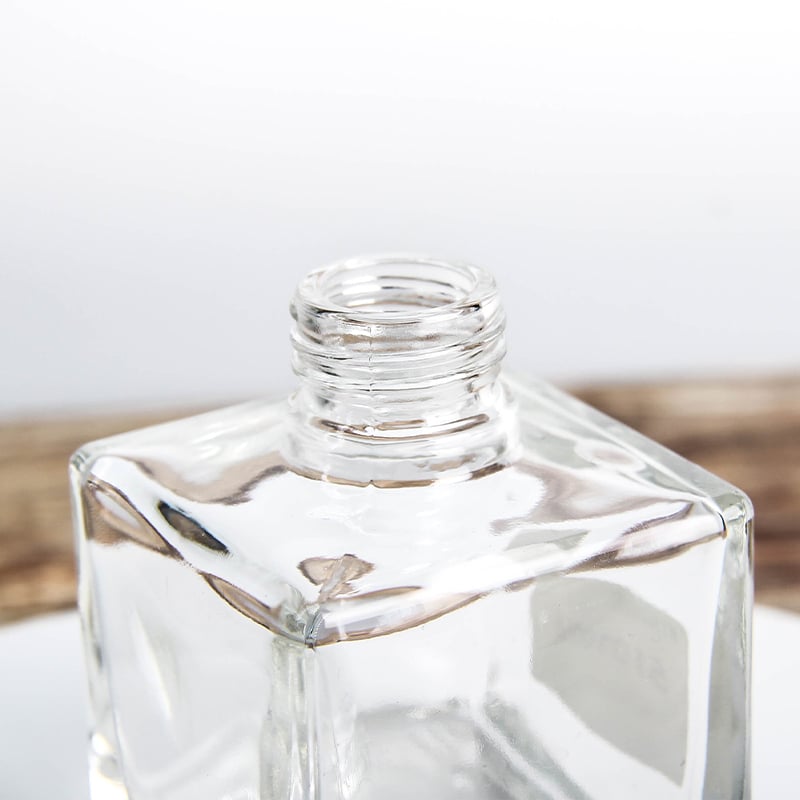 100ml Clear Square Glass Diffuser Bottles with Thick Base Bulk