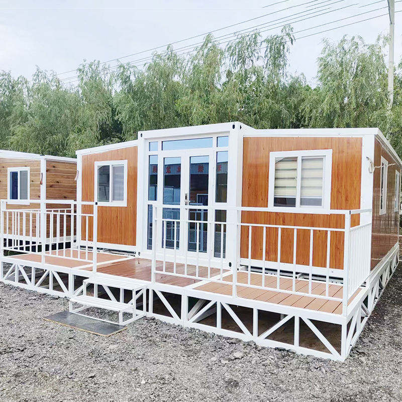 20FT Prefabricated Modular Container House Small Corrugated Board Double Sloping Roof Flat Pack Prefab for Home Use supplier