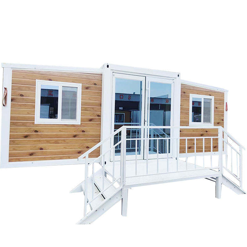 20FT Prefabricated Modular Container House Small Corrugated Board Double Sloping Roof Flat Pack Prefab for Home Use details