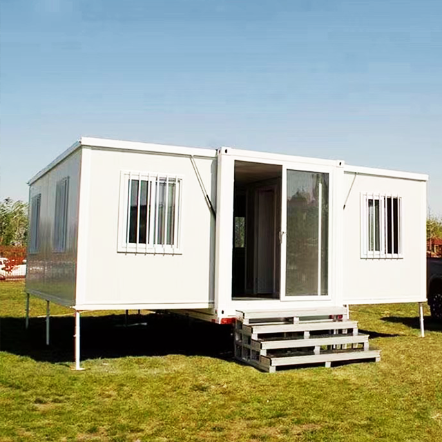 20FT Prefabricated Modular Container House Small Corrugated Board Double Sloping Roof Flat Pack Prefab for Home Use manufacture