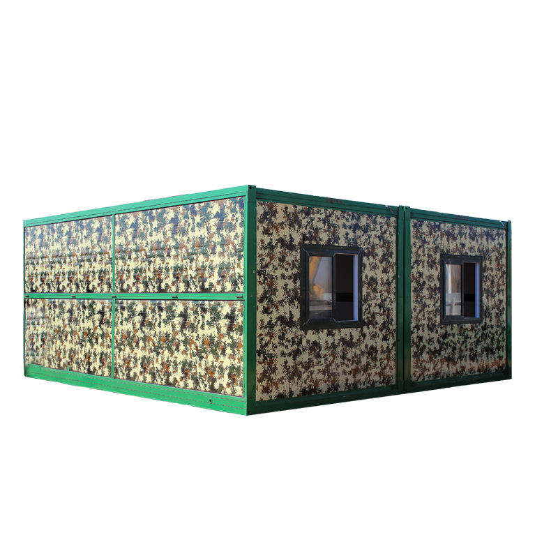 20FT Prefabricated Modular Container House Small Corrugated Board Double Sloping Roof Flat Pack Prefab for Home Use supplier