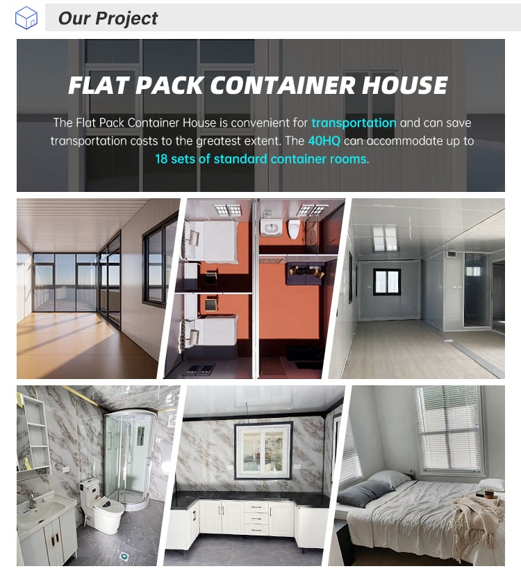Flat Pack Living Storage Movable Steel Pre Fab Small Mobile Portable Modular Prefab Container House supplier