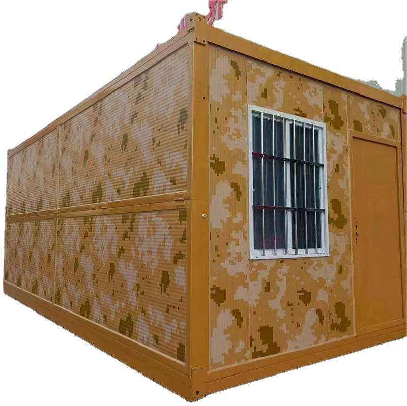 20FT Prefabricated Modular Container House Small Corrugated Board Double Sloping Roof Flat Pack Prefab for Home Use manufacture