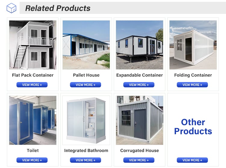 Flat Pack Living Storage Movable Steel Pre Fab Small Mobile Portable Modular Prefab Container House details