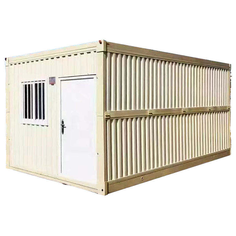20FT Prefabricated Modular Container House Small Corrugated Board Double Sloping Roof Flat Pack Prefab for Home Use factory