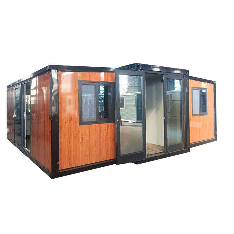 20FT Prefabricated Modular Container House Small Corrugated Board Double Sloping Roof Flat Pack Prefab for Home Use factory