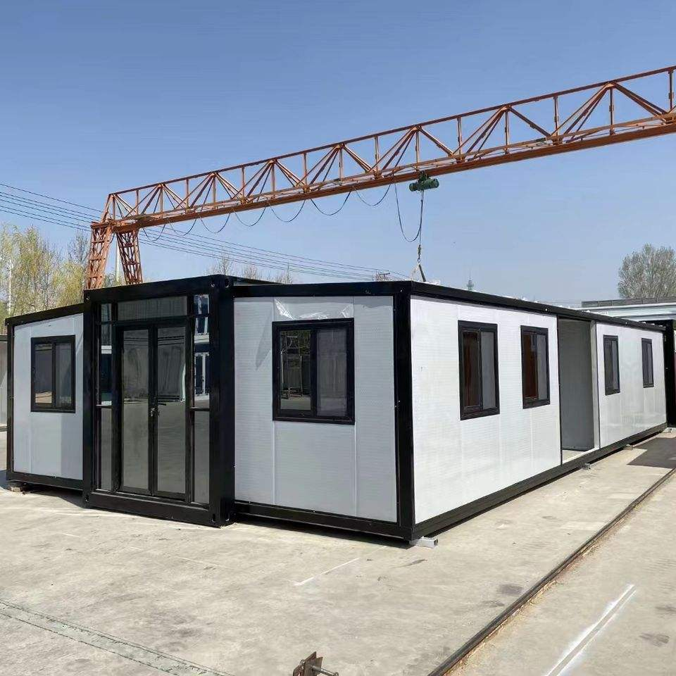 20FT Prefabricated Modular Container House Small Corrugated Board Double Sloping Roof Flat Pack Prefab for Home Use details