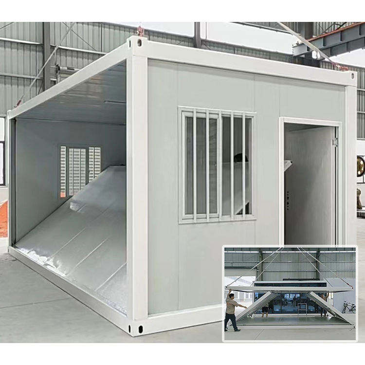 20FT Prefabricated Modular Container House Small Corrugated Board Double Sloping Roof Flat Pack Prefab for Home Use supplier