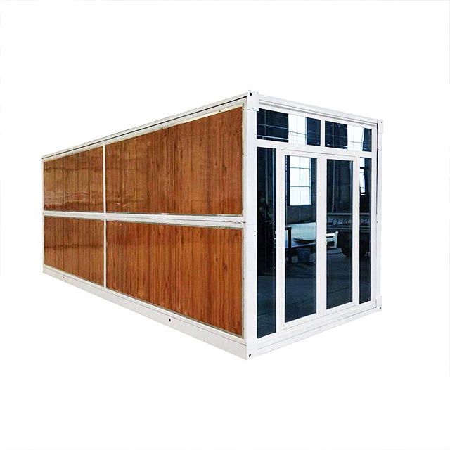 20FT Prefabricated Modular Container House Small Corrugated Board Double Sloping Roof Flat Pack Prefab for Home Use factory