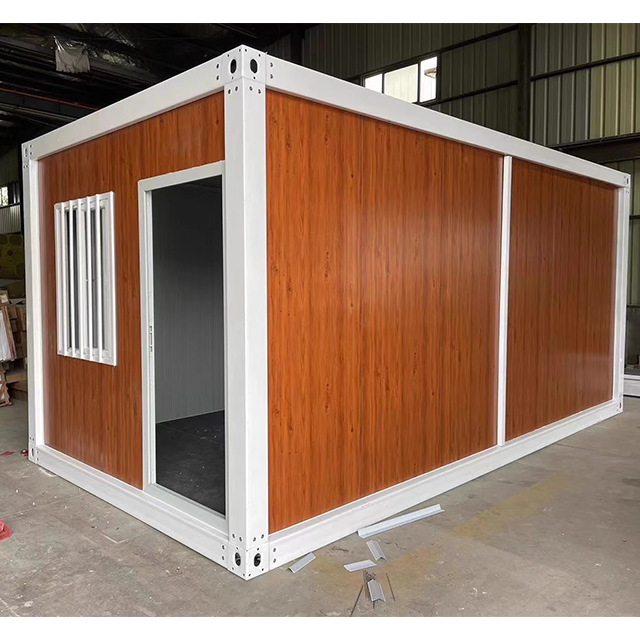 20FT Prefabricated Modular Container House Small Corrugated Board Double Sloping Roof Flat Pack Prefab for Home Use supplier