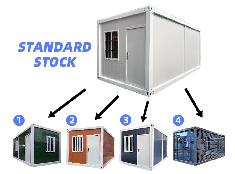 Flat Pack Living Storage Movable Steel Pre Fab Small Mobile Portable Modular Prefab Container House details