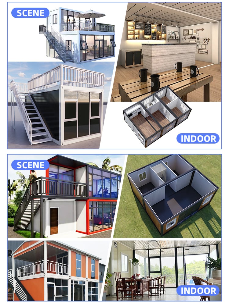 Flat Pack Living Storage Movable Steel Pre Fab Small Mobile Portable Modular Prefab Container House manufacture