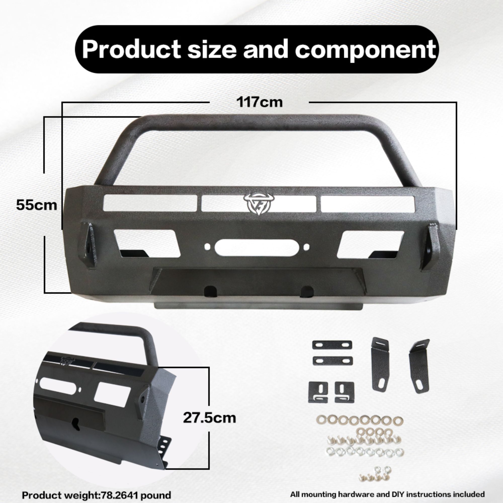 Spedking para sa TOYOTA 2014-2023 4RUNNER FRONT BUMPER